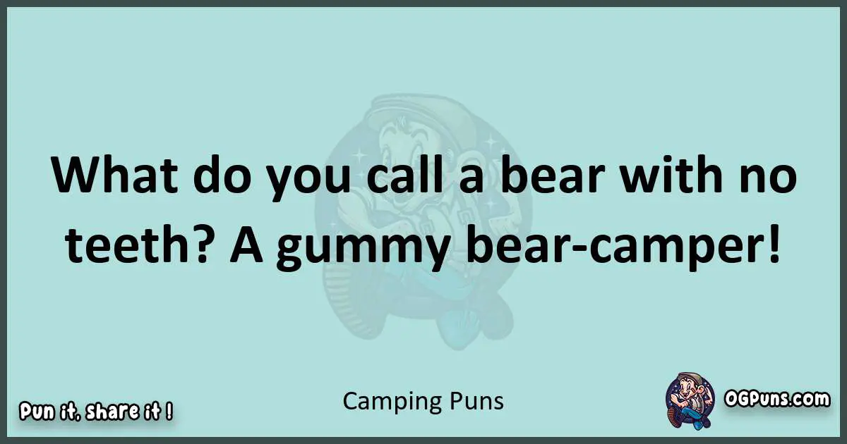 Text of a short pun with Camping puns