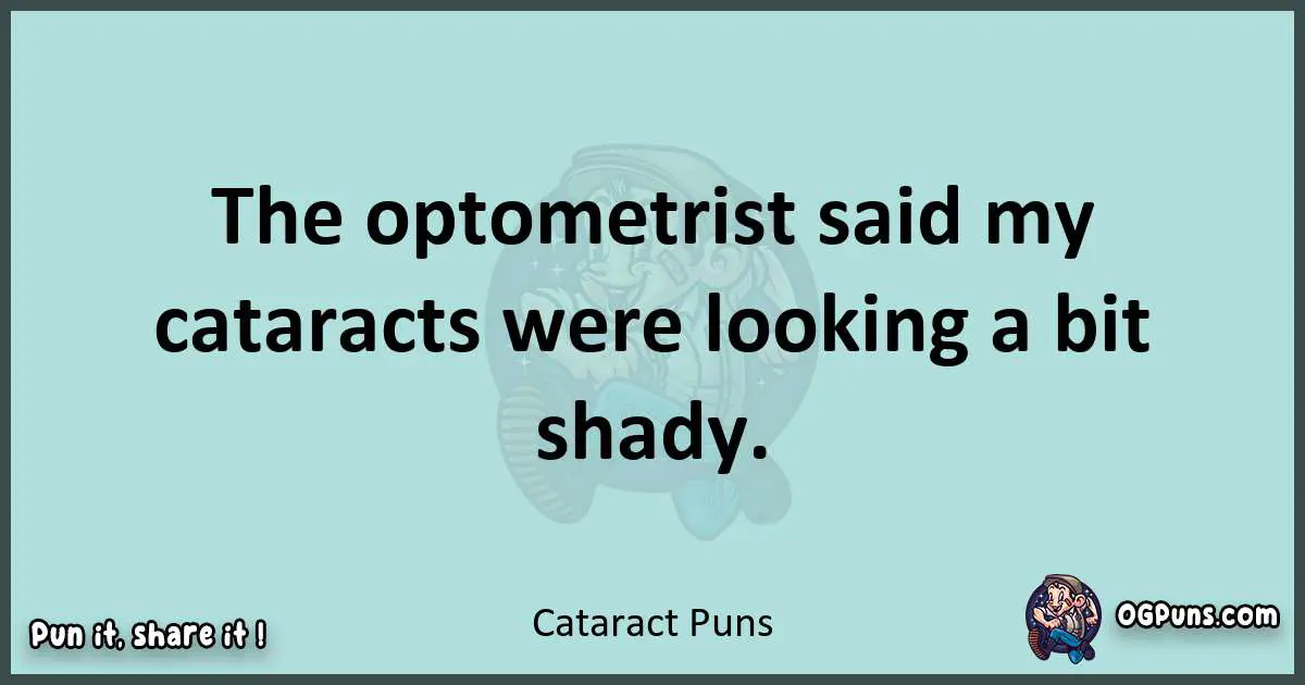 Text of a short pun with Cataract puns