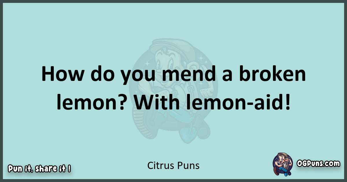 Text of a short pun with Citrus puns