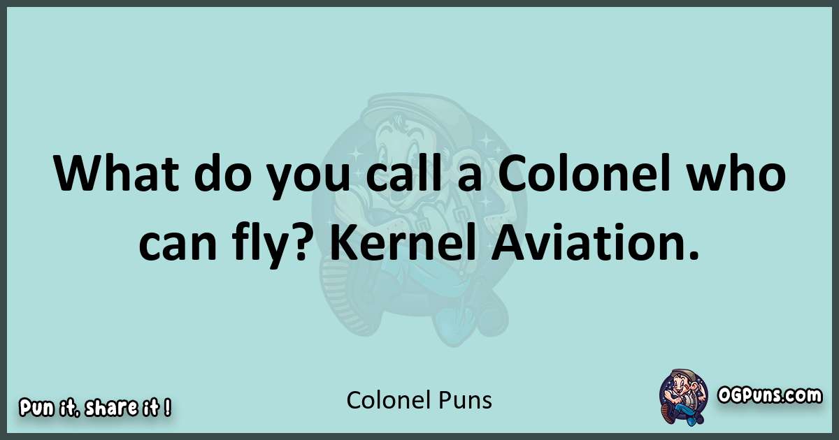 Text of a short pun with Colonel puns