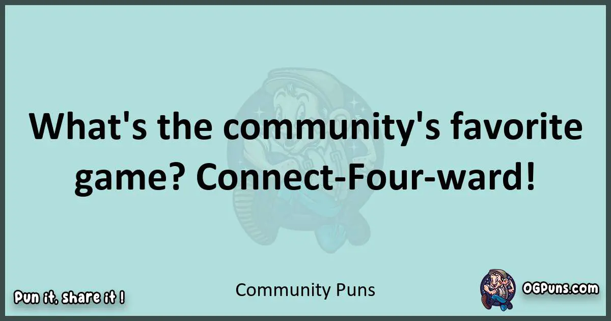 Text of a short pun with Community puns