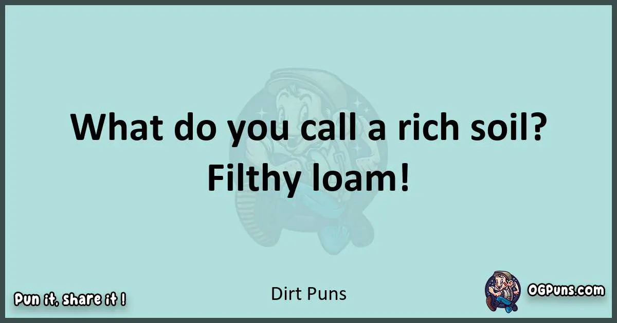 Text of a short pun with Dirt puns