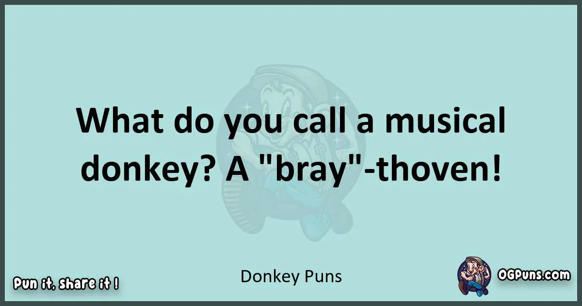 Text of a short pun with Donkey puns