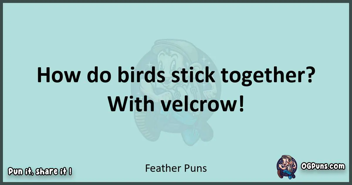Text of a short pun with Feather puns