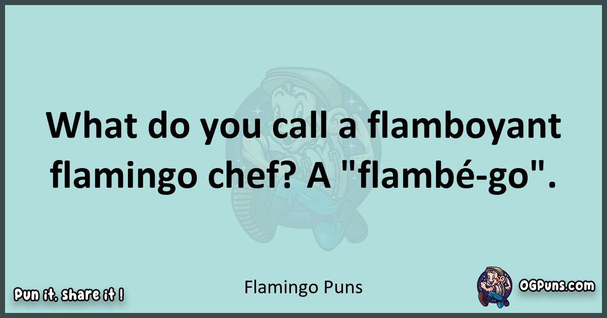 Text of a short pun with Flamingo puns
