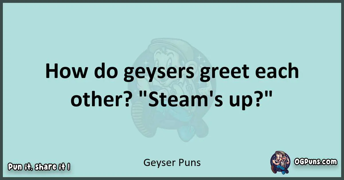 Text of a short pun with Geyser puns