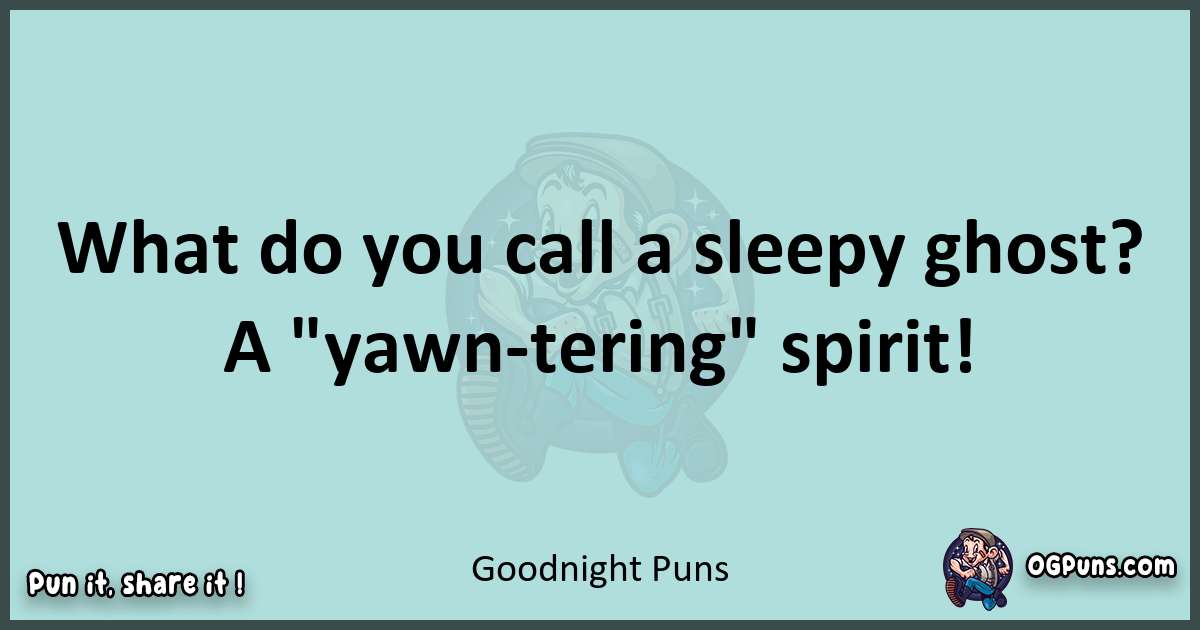 Text of a short pun with Goodnight puns
