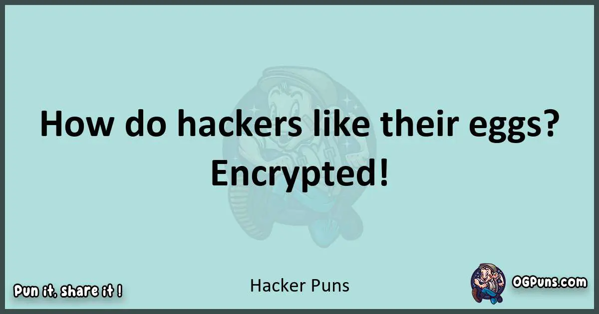 Text of a short pun with Hacker puns