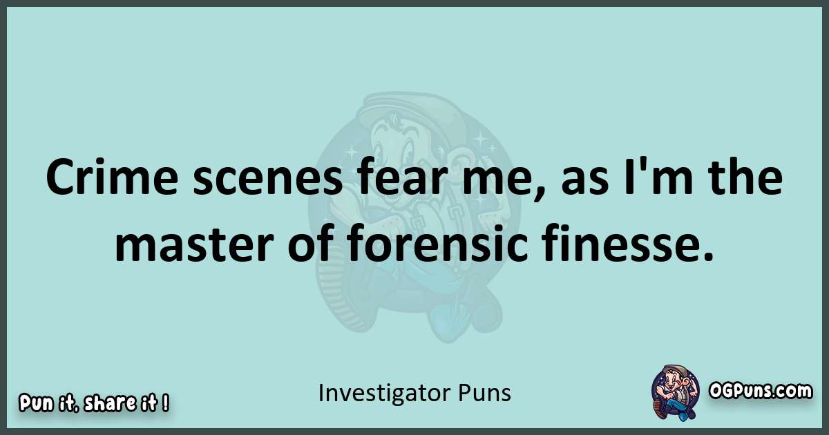 Text of a short pun with Investigator puns