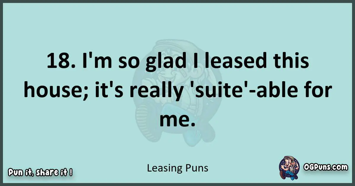 Text of a short pun with Leasing puns