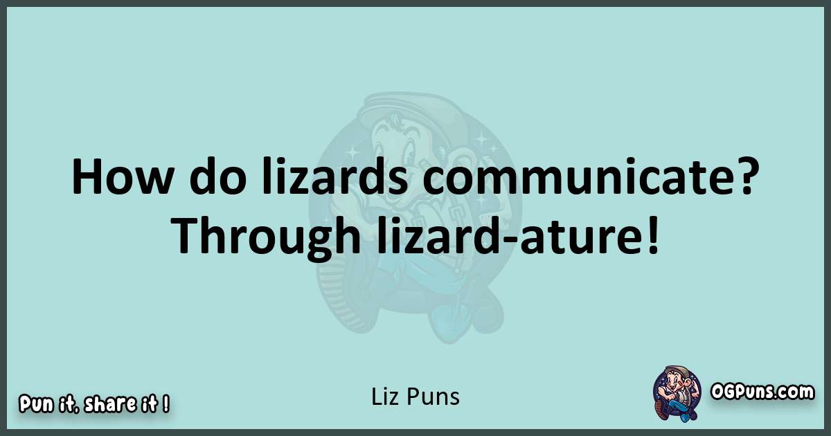 Text of a short pun with Liz puns