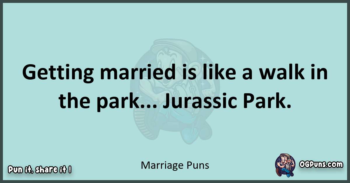 Text of a short pun with Marriage puns