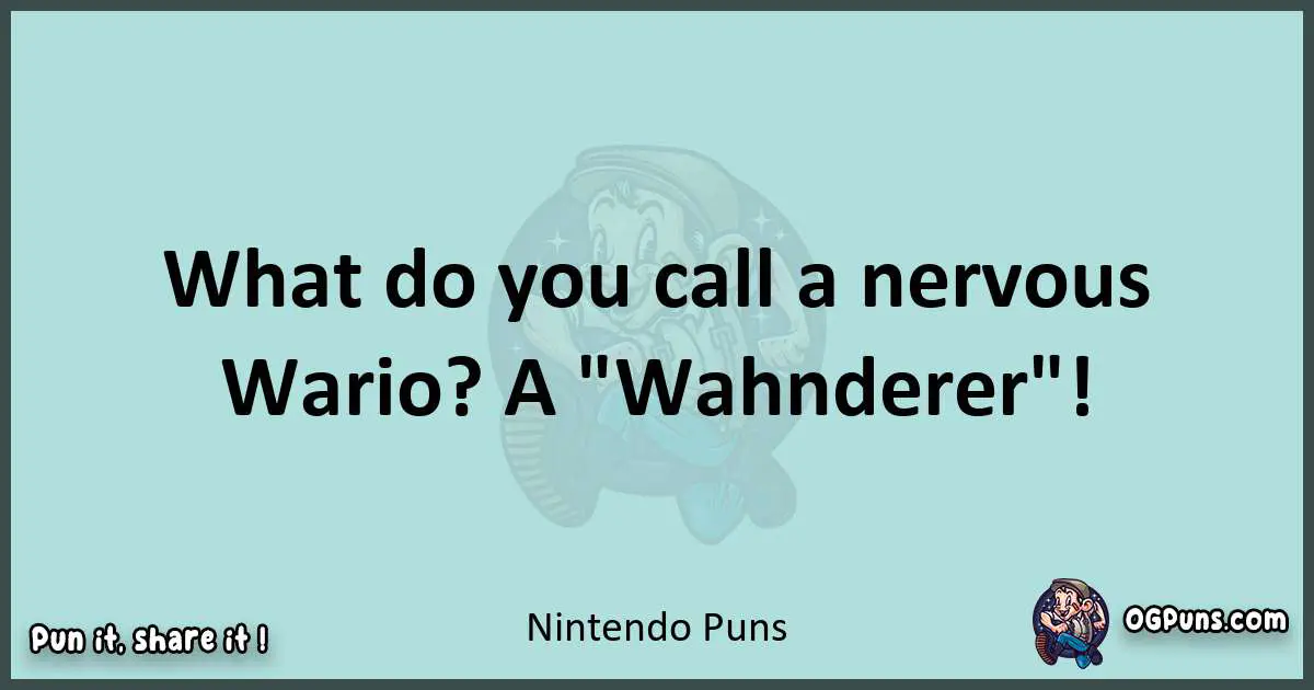 Text of a short pun with Nintendo puns