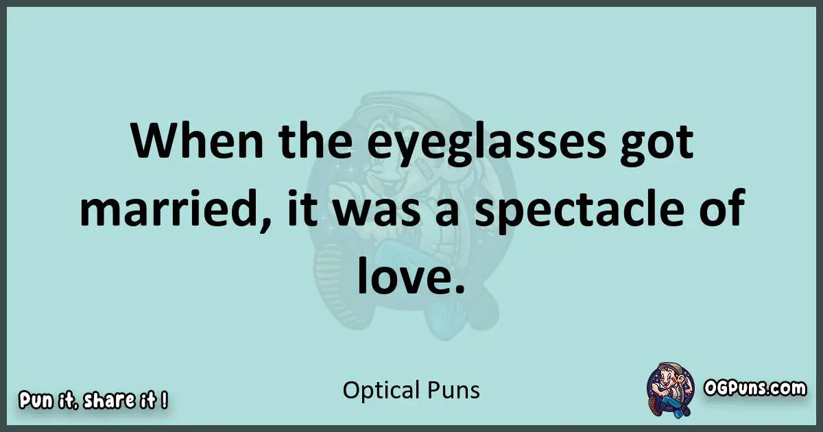 Text of a short pun with Optical puns