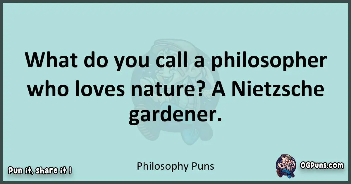 Text of a short pun with Philosophy puns