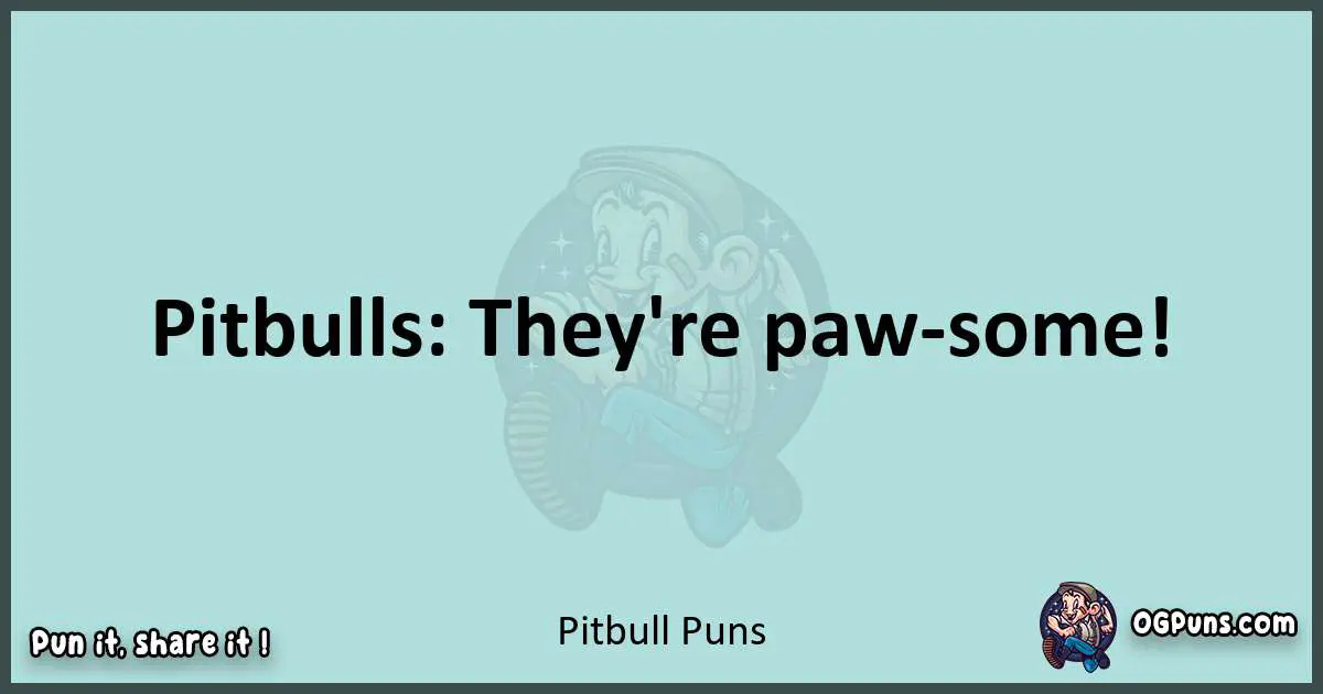 Text of a short pun with Pitbull puns