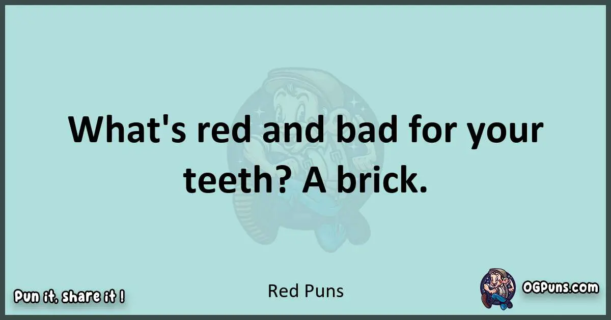 Text of a short pun with Red puns