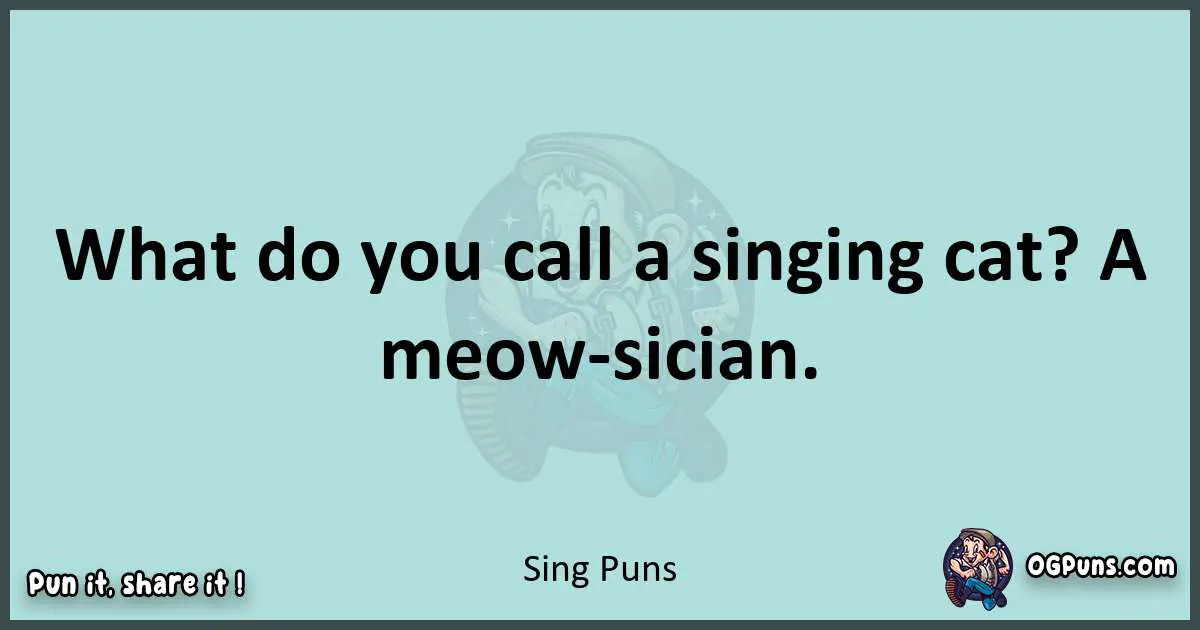 Text of a short pun with Sing puns
