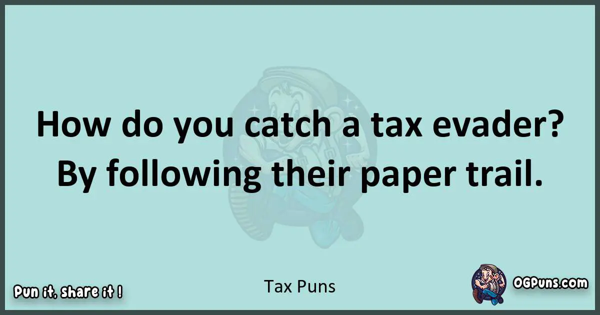 Text of a short pun with Tax puns
