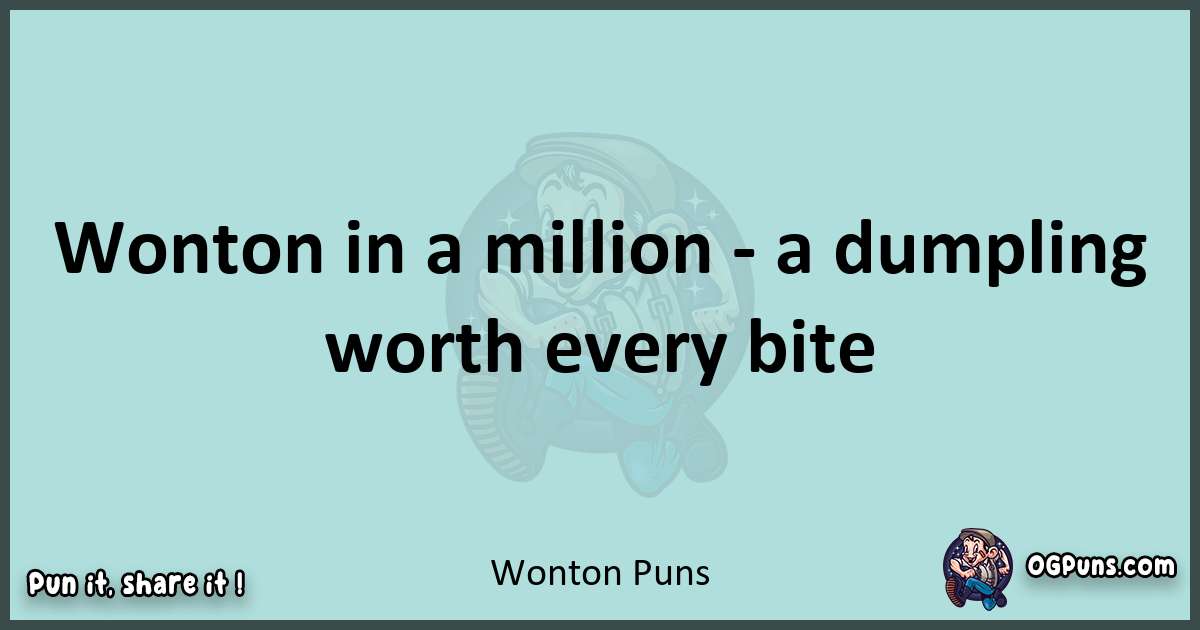 Text of a short pun with Wonton puns