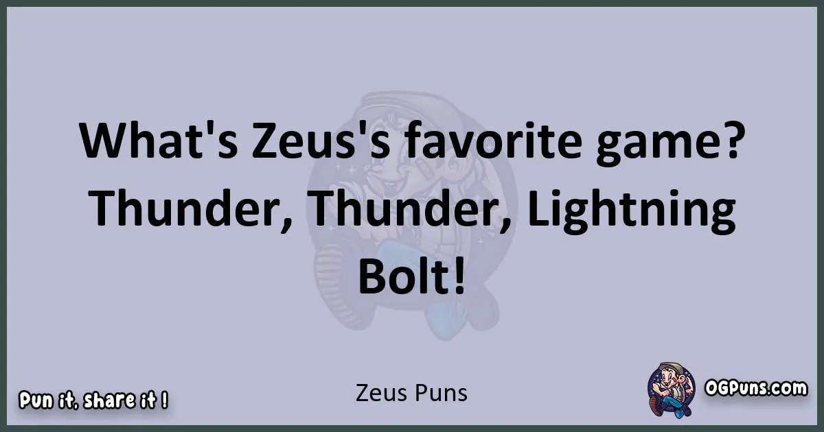Textual pun with Zeus puns